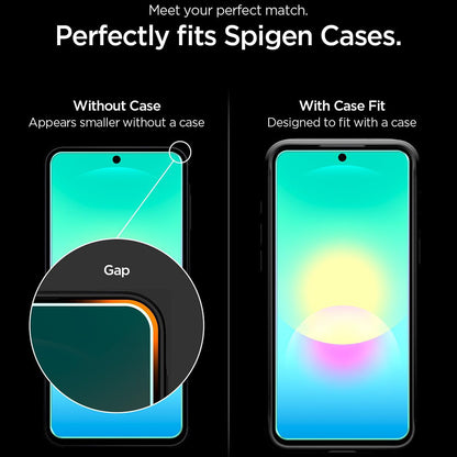 Zaščitna folija za zaslon Spigen GlastR EZ FIT Pro za Samsung Galaxy A27 5G, kaljeno steklo, polno lepilo, komplet 2 kosa AGL11809