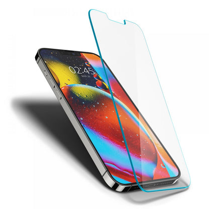 Zaščitna folija za zaslon Spigen GlastR Slim za Apple iPhone 17e / 16e / 14 / 13 Pro, Kaljeno steklo, Polno lepilo