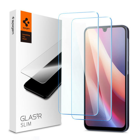 Zaščitna folija za zaslon Spigen GlastR Slim za Samsung Galaxy A26 A266 / A16 5G A166 / A16 4G A165, Kaljeno steklo, Polno lepljenje, Komplet 2 kosa