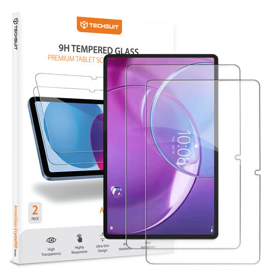 Zaščitna folija za zaslon Techsuit ArmorGlass CrystalHD za Lenovo Idea Tab Pro Gen 2, kaljeno steklo, polno lepilo, komplet 2 kosa