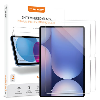 Zaščitna folija za zaslon Techsuit ArmorGlass CrystalHD za Samsung Galaxy Tab S10+ / Tab S9 FE+, Kaljeno steklo, Polno lepilo, Komplet 2 kosa