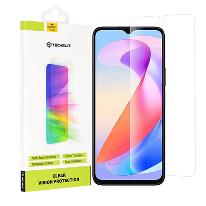 Zaščitna folija za zaslon Techsuit Clear Vision za Honor X6a, kaljeno steklo, polno lepilo