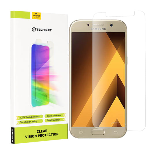 Zaščitna folija za zaslon Techsuit Clear Vision za Samsung Galaxy A5 (2017) A520, kaljeno steklo, polno lepilo