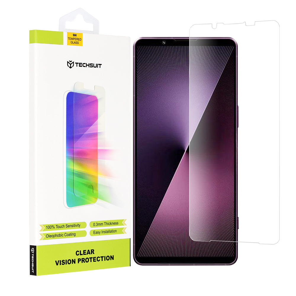 Techsuit Clear Vision Screen Protector for Sony Xperia 1 VII, Tempered Glass, Full Glue