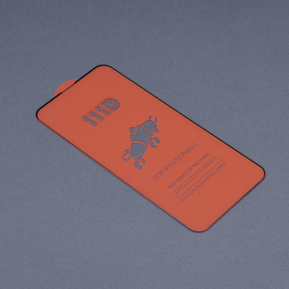 Zaščitna folija za zaslon Techsuit M2 za Apple iPhone 17e / 16e / 14 / 13 Pro, kaljeno steklo, polno lepilo, 111D, črna