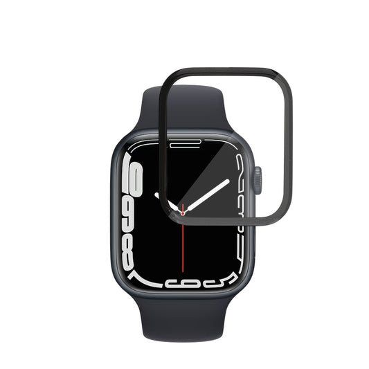Zaščitna folija za zaslon Techsuit Nano Flex za Apple Watch Series 9 / 8 / 7 45mm, Plastika, Set 2 kosa, Črna
