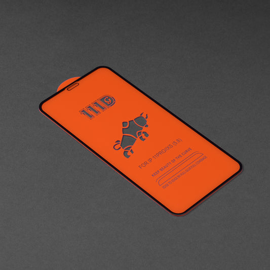 Zaščitna folija za zaslon Techsuit za Apple iPhone 11 Pro / XS / X, kaljeno steklo, polno lepilo, 111D, črna
