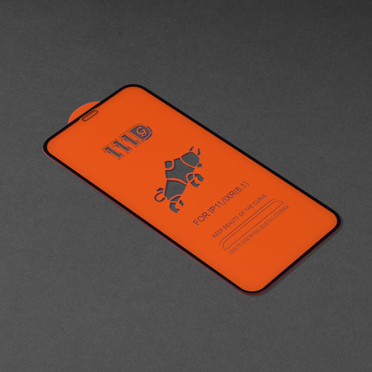 Zaščitna folija za zaslon Techsuit za Apple iPhone 11 / XR, kaljeno steklo, polno lepilo, 111D, črna