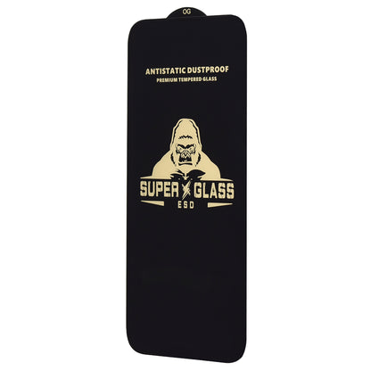Techsuit Screen Protector Film for Apple iPhone 13 Pro Max, Tempered Glass, Full Glue, Black
