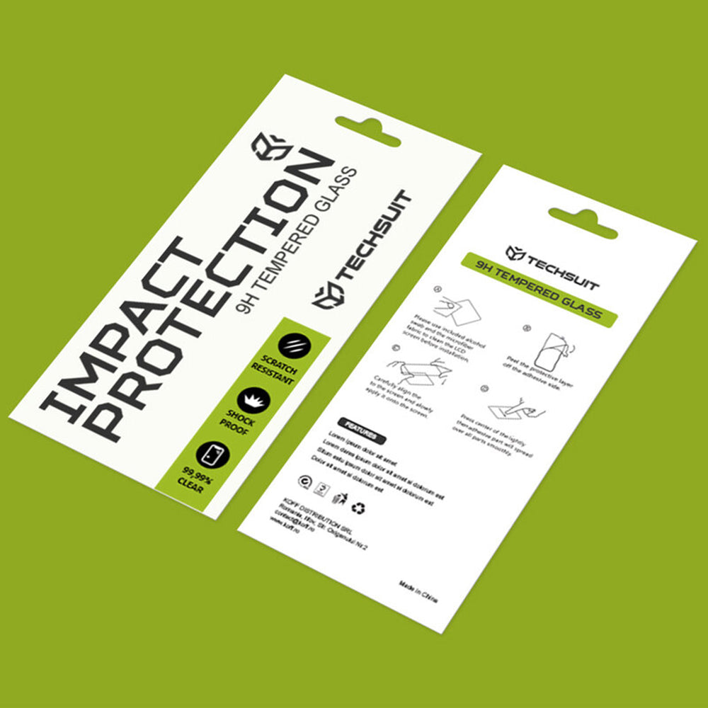 Zaščitna folija za zaslon Techsuit za Honor 400 Smart 4G / X7d 4G / 400 Smart 5G / X7c / 200 Smart, Kaljeno steklo, Full Glue, 111D, Črna