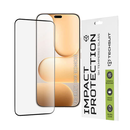 Zaščitna folija za zaslon Techsuit za Honor 600 Lite, Kaljeno steklo, Full Glue, 111D, Črna
