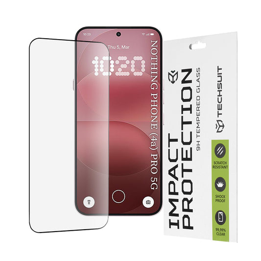 Zaščitna folija za zaslon Techsuit za Nothing Phone (4a) Pro, Kaljeno steklo, Full Glue, 111D, Črna