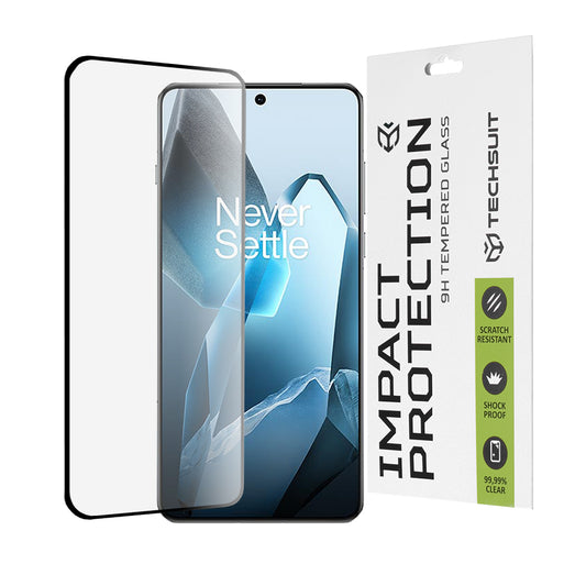 Zaščitna folija za zaslon Techsuit za OnePlus 13, kaljeno steklo, Full Glue, 111D, črna