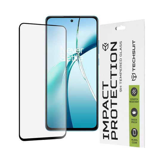 Zaščitna folija za zaslon Techsuit za OnePlus Nord CE4 Lite, kaljeno steklo, polno lepilo, 111D, črna