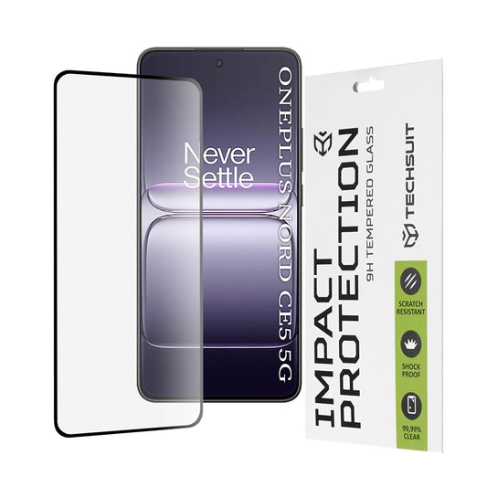 Zaščitna folija za zaslon Techsuit za OnePlus Nord CE5, kaljeno steklo, polno lepilo, 111D, črna