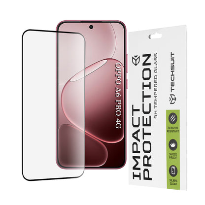 Techsuit Screen Protector for Oppo A6 Pro 5G / A6 Pro 4G, Tempered Glass, Full Glue, 111D, Black