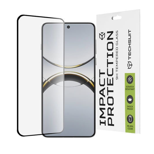 Zaščitna folija za zaslon Techsuit za Oppo Find X8 Pro, kaljeno steklo, polno lepilo, 111D, črna