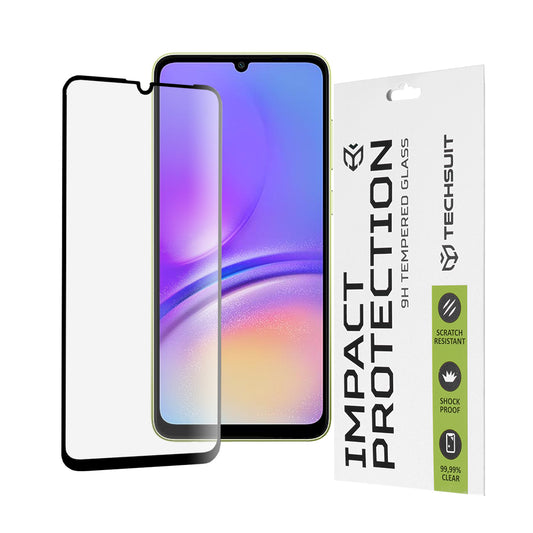 Zaščitna folija za zaslon Techsuit za Samsung Galaxy A05s A057 / A05 A055, kaljeno steklo, polno lepilo, 111D, črna
