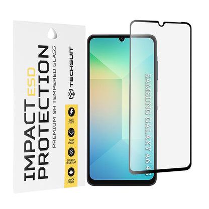 Zaščitna folija za zaslon Techsuit za Samsung Galaxy A06 A065, kaljeno steklo, polno lepilo, črna