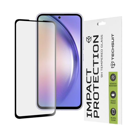 Zaščitna folija za zaslon Techsuit za Samsung Galaxy A54 A546, kaljeno steklo, Full Glue, 111D, črna