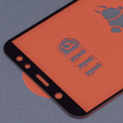Zaščitna folija za zaslon Techsuit za Samsung Galaxy A6 Plus (2018) A605, kaljeno steklo, polno lepilo, 111D, črna