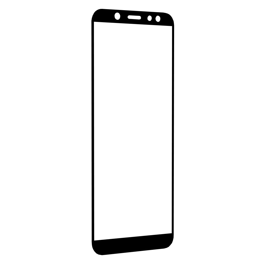 Zaščitna folija za zaslon Techsuit za Samsung Galaxy A6 Plus (2018) A605, kaljeno steklo, polno lepilo, 111D, črna
