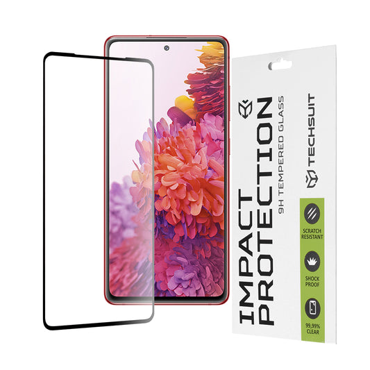 Zaščitna folija za zaslon Techsuit za Samsung Galaxy S20 FE 2022 G781 / S20 FE 5G G781 / S20 FE G780, kaljeno steklo, polno lepilo, 111D, črna