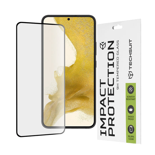 Zaščitna folija za zaslon Techsuit za Samsung Galaxy S23+ S916 / S22+ 5G S906, kaljeno steklo, polno lepilo, 111D, črna