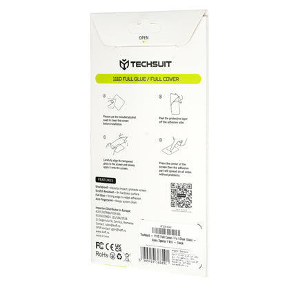 Zaščitna folija za zaslon Techsuit za Xiaomi 17T Pro, kaljeno steklo, polno lepilo, 111D, črna