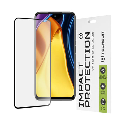 Techsuit Screen Protector Film for Xiaomi Poco M3 Pro 5G / Redmi Note 10 5G, Tempered Glass, Full Glue, 111D, Black