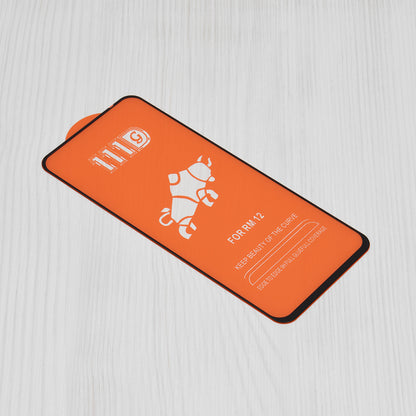 Zaščitna folija za zaslon Techsuit za Xiaomi Poco M6 4G / Redmi 13 / 12 5G / 12, kaljeno steklo, polno lepilo, 111D, črna