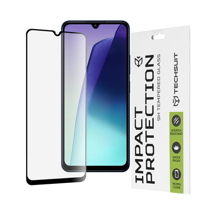 Zaščitna folija za zaslon Techsuit za Xiaomi Redmi A5 4G (Regional) / 14C / Poco C75, kaljeno steklo, polno lepilo, 111D, črna