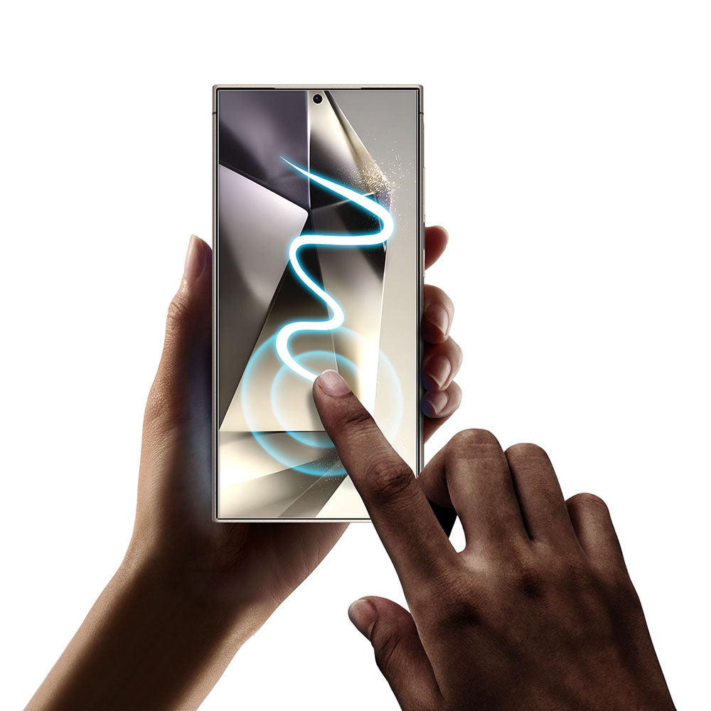 Zaščitna folija za zaslon Techsuit TitanGlass CrystalHD za Samsung Galaxy S24 Ultra S928, varnostno steklo, polno lepilo, komplet 2 kosa