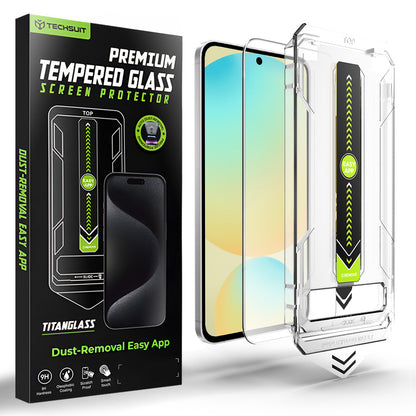 Zaščitna folija za zaslon Techsuit TitanGlass CrystalHD za Samsung Galaxy A56 A566 / S24 FE S721, varnostno steklo, polno lepilo