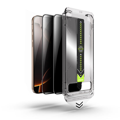 Zaščitna folija zaslona Privacy Techsuit TitanGlass za Apple iPhone 16 Plus / 15 Plus, kaljeno steklo, polno lepilo, komplet 2 kosa