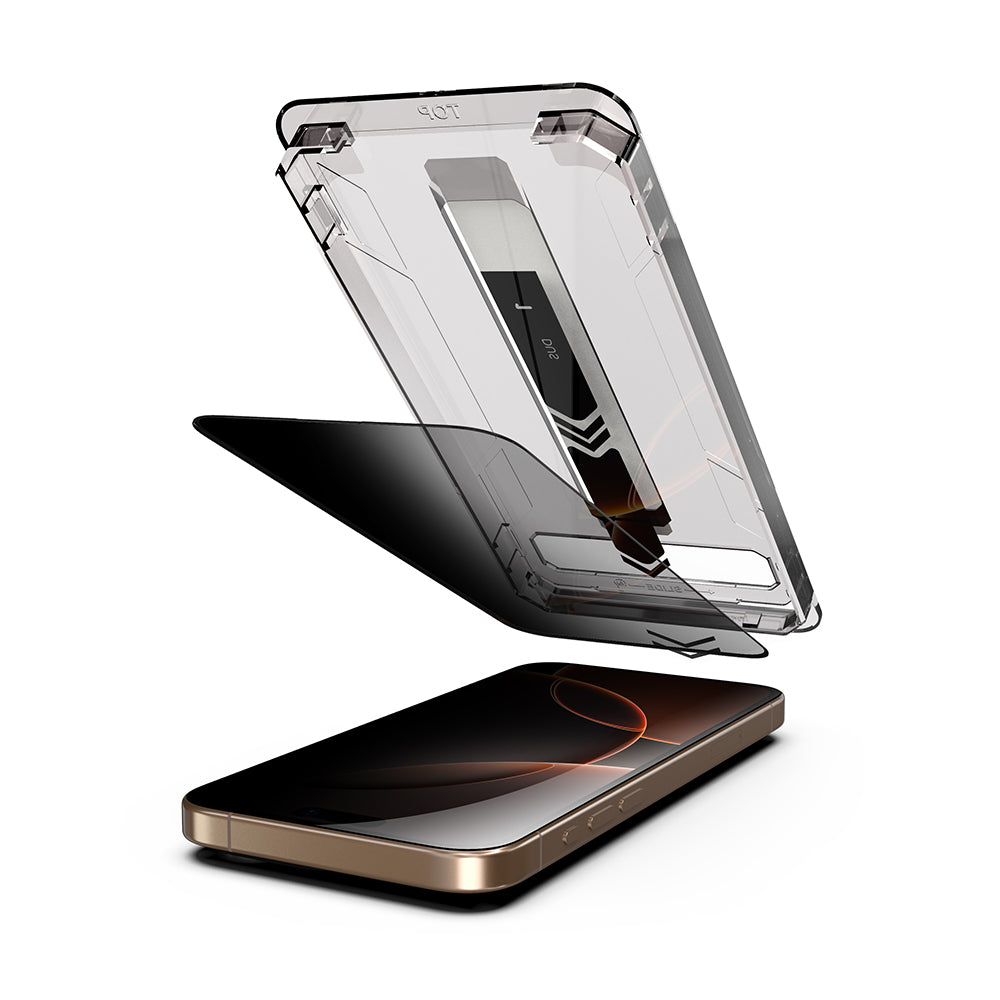 Zaščitna folija zaslona Privacy Techsuit TitanGlass za Apple iPhone 16 Plus / 15 Plus, kaljeno steklo, polno lepilo, komplet 2 kosa