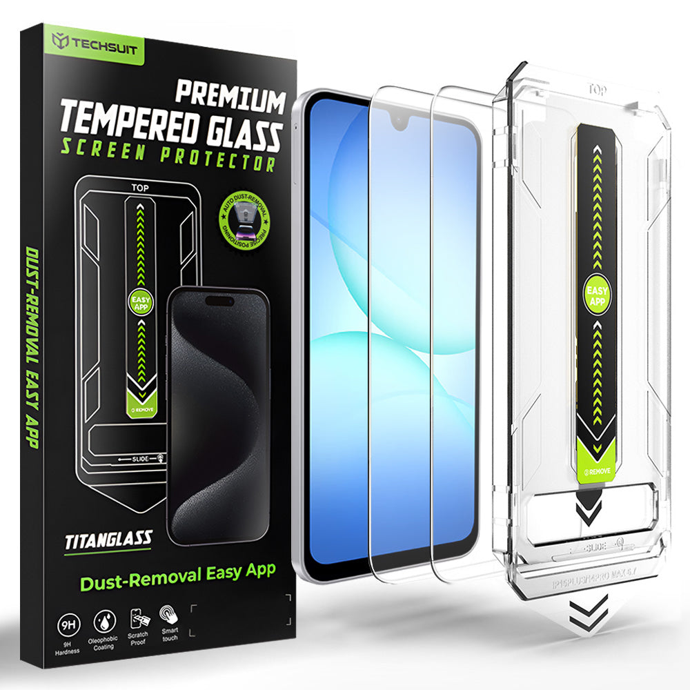 Techsuit TitanGlass CrystalHD Screen Protector for Samsung Galaxy A17 5G / A16 5G A166 / A16 4G A165, Tempered Glass, Set of 2 pieces