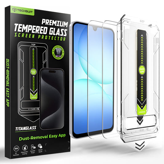 Zaščitna folija za zaslon Techsuit TitanGlass CrystalHD za Samsung Galaxy A17 5G / A16 5G A166 / A16 4G A165, varnostno steklo, komplet 2 kosa