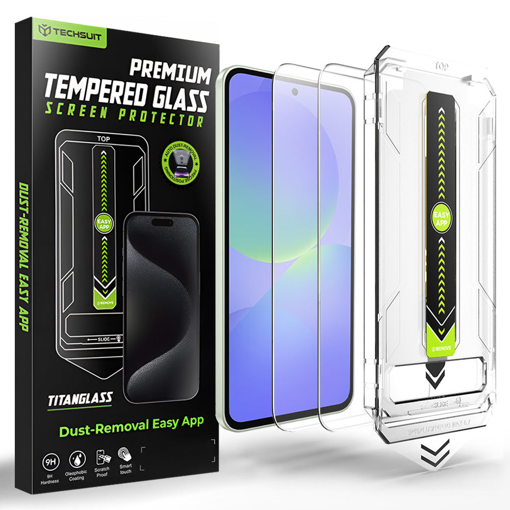 Techsuit TitanGlass CrystalHD Screen Protector for Samsung Galaxy A37 5G / A36 A366, Tempered Glass, Set of 2 pieces