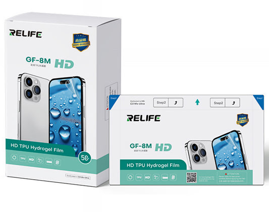 Hidrogel / TPU folija Relife GF-8M za UV vakuumski laminator Sunshine C3 Mix Ultra, 120 mm x 210 mm, komplet 50 kosov