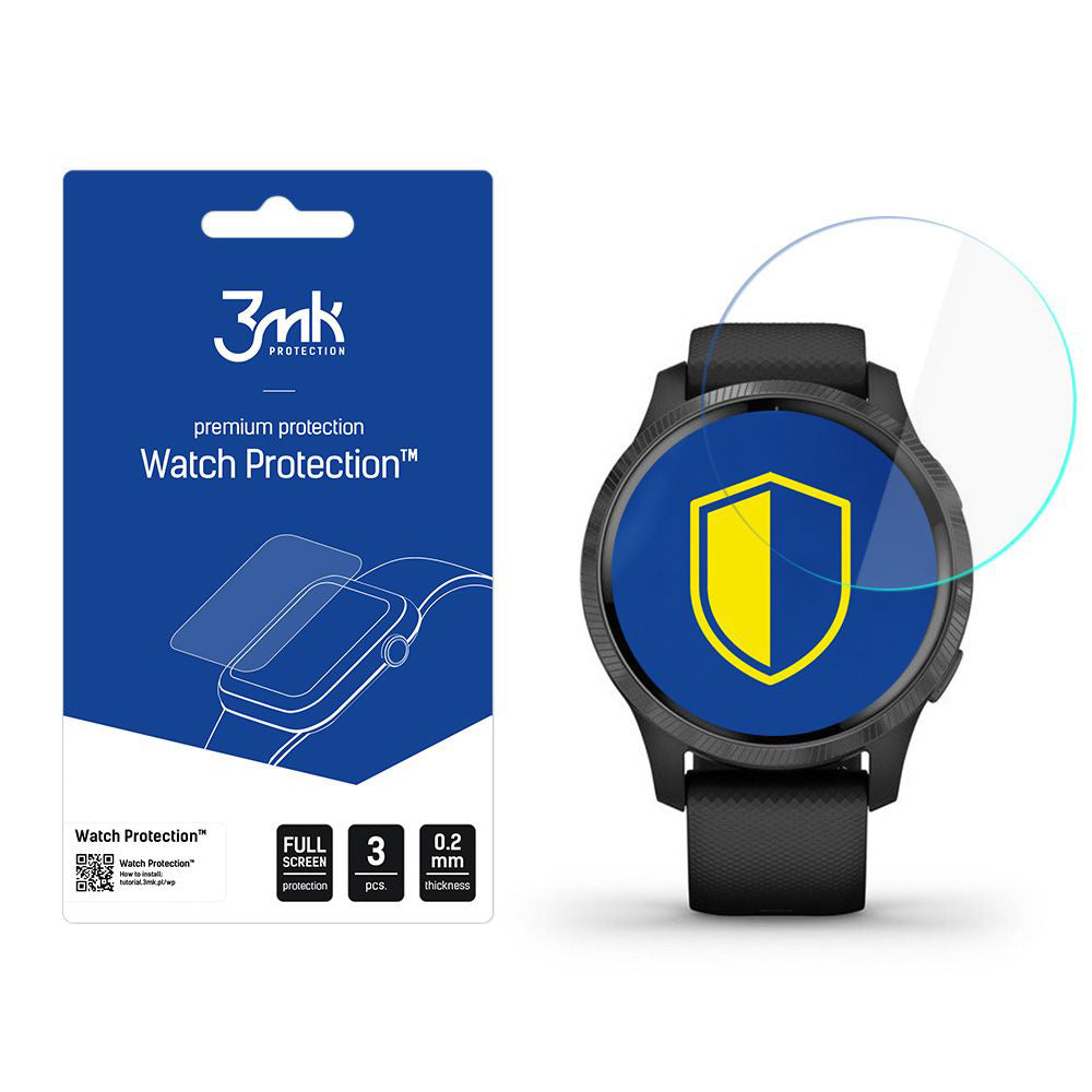 Zaščitna folija 3MK Arc za Garmin Venu 2S, komplet 3 kosi, plastika
