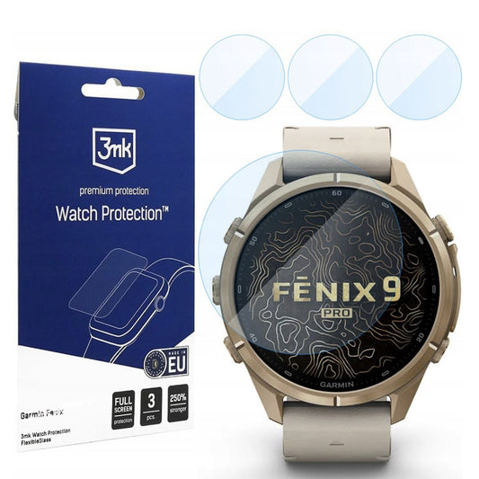 Zaščitna folija 3MK FlexibleGlass za Garmin Fenix 9 Pro 43mm, komplet 3 kosov, fleksibilno steklo