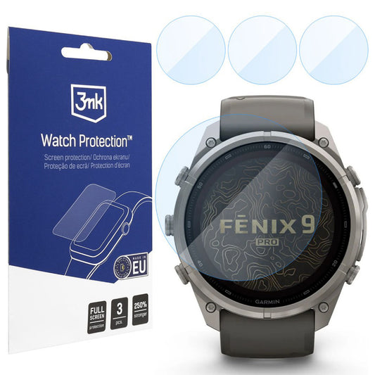 Zaščitna folija 3MK FlexibleGlass za Garmin Fenix 9 Pro Solar 51mm, komplet 3 kosov, fleksibilno steklo