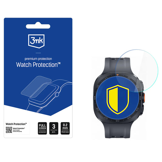 Zaščitna folija 3MK FlexibleGlass za Samsung Galaxy Watch Ultra2, komplet 3 kosov, fleksibilno steklo