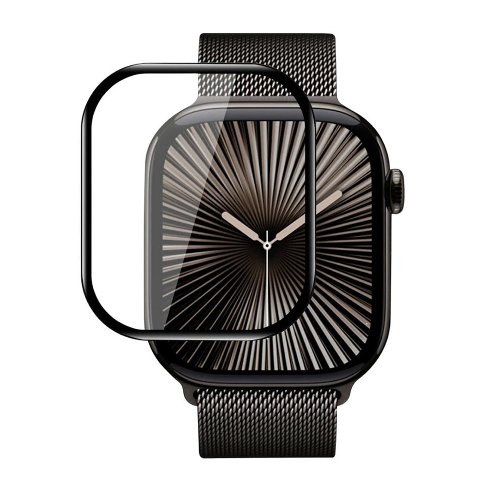 Blueo High Molecule Protective Film for Apple Watch 10 46mm Series, Tempered Glass, Black