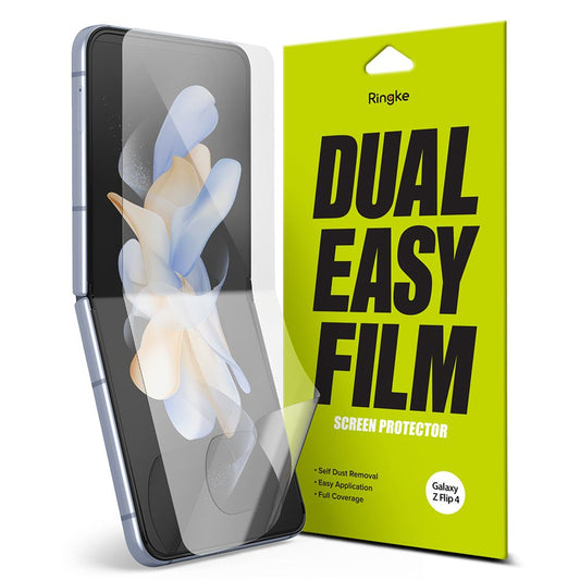 Zaščitna folija Ringke Dual Easy za notranji zaslon Samsung Galaxy Z Flip4 F721, Plastika, Komplet 2 kosa