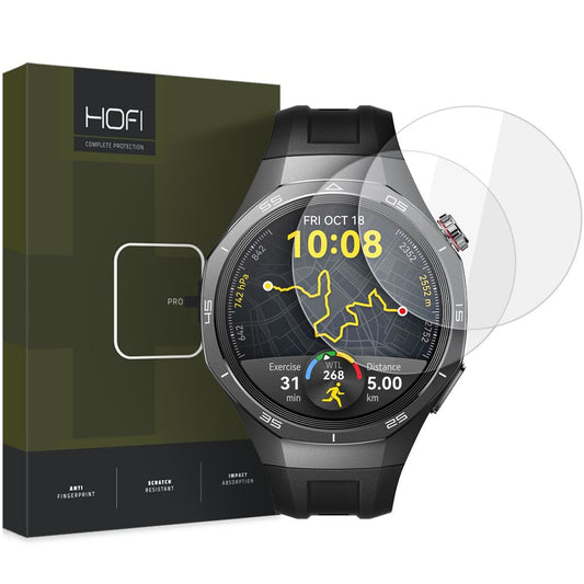 HOFI Glass PRO+ zaščitna folija za Huawei Watch GT 5 Pro 46 mm, komplet 2 kosov, zaščiteno steklo