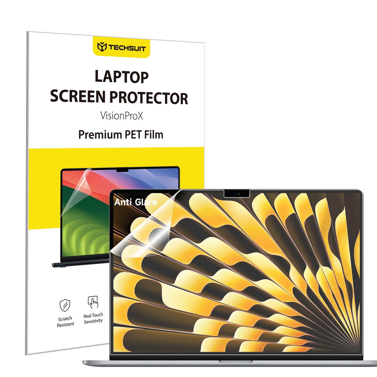 Mat folija za zaščito zaslona proti modri svetlobi Techsuit VisionProX za Apple MacBook Air M3 15inch (2024) / Air M2 15inch (2023), Plastika