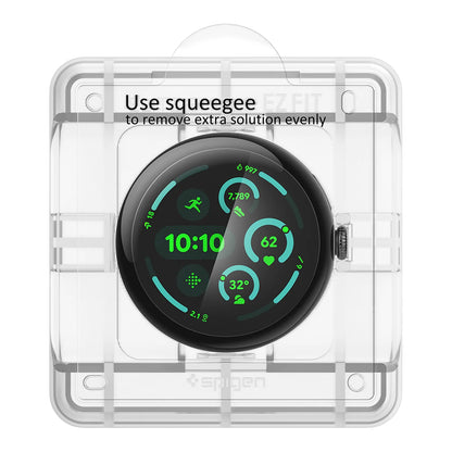 Zaščitna folija Spigen Elite Shield EZ FIT za Google Pixel Watch 41mm Series, komplet 2 kosa, kaljeno steklo, prozorna AFL08524