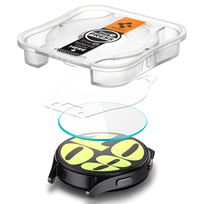 Zaščitna folija Spigen GlastR EZ FIT za Samsung Galaxy Watch7 / Watch6 / Watch5 / Watch4 44mm Series, Set 2 kosa, Kaljeno steklo AGL08493